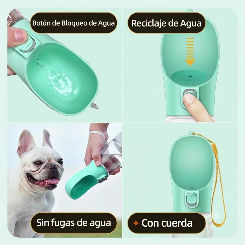 Botella de paseo 550 ml con dispensador